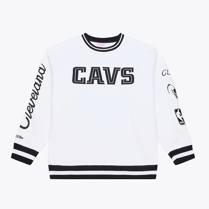 Sweat-shirt polaire arctique Mitchell & Ness blanc Cleveland Cavaliers pour homme