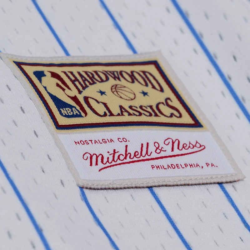 Men's Mitchell & Ness White Cleveland Cavaliers Head Coach Pinstripe Mesh Full-Button Baseball Jersey