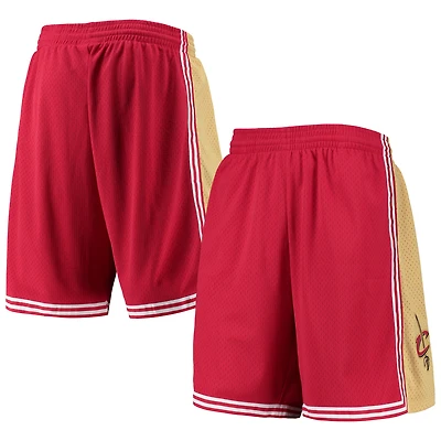Short Mitchell & Ness pour homme, couleur vin, Cleveland Cavaliers 2003-2004, Hardwood Classics Swingman