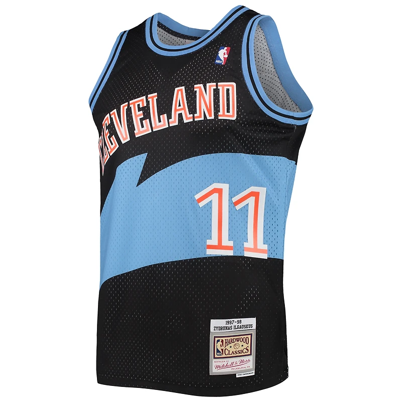 Maillot Swingman Mitchell & Ness Zydrunas Ilgauskas noir Cleveland Cavaliers Hardwood Classics pour hommes