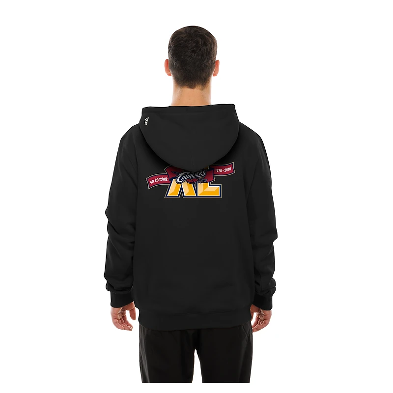 Men's New Era  Black Cleveland Cavaliers Front Back Logo Hoodie