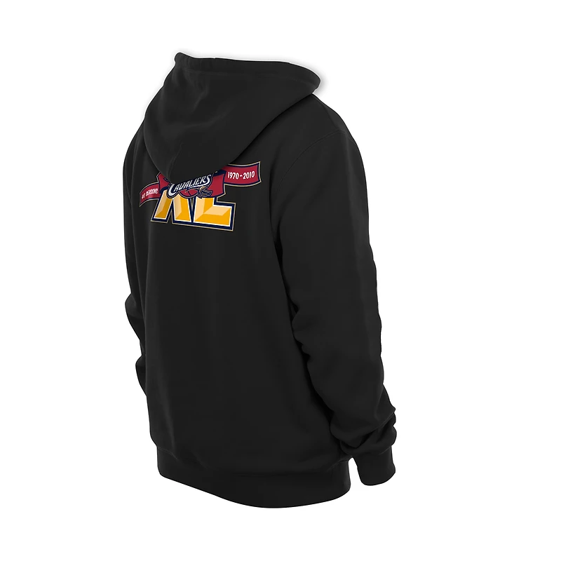 Men's New Era  Black Cleveland Cavaliers Front Back Logo Hoodie