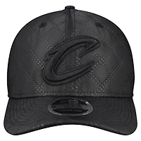 Men's New Era  Black Cleveland Cavaliers Quilted 9SEVENTY Trucker Adjustable Hat