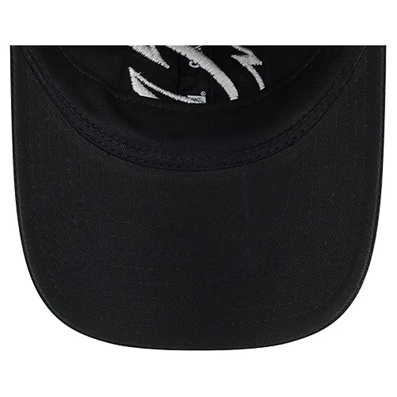 Casquette ajustable 9TWENTY noire New Era pour homme avec appliqué en tissu Cleveland Cavaliers