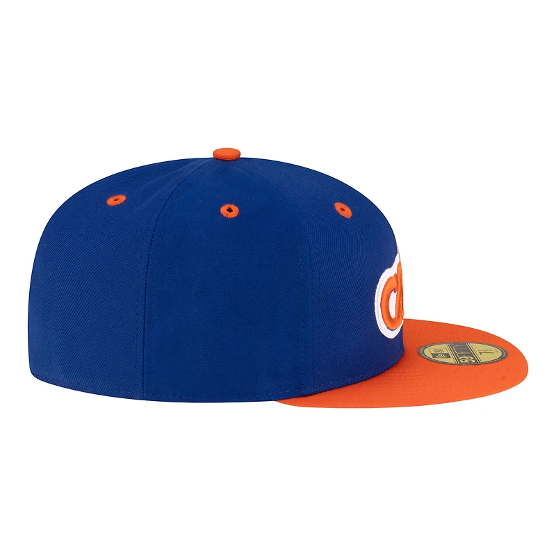 Men's New Era Blue/Orange Cleveland Cavaliers 80s Throwback 59FIFTY Fitted Hat
