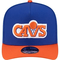Men's New Era  Blue/Orange Cleveland Cavaliers 80s Throwback A-Frame 9FIFTY Snapback Hat