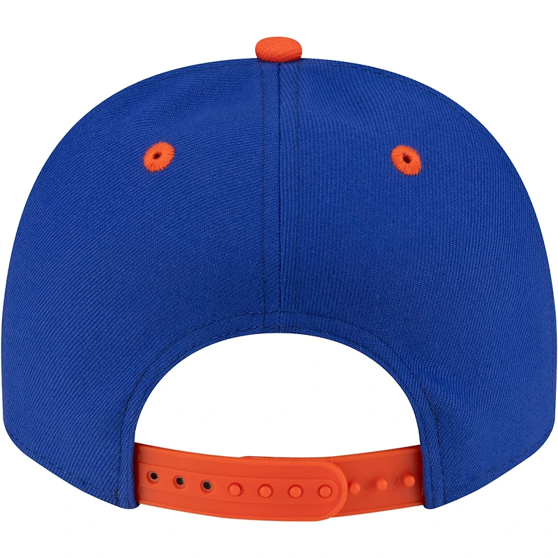 Men's New Era  Blue/Orange Cleveland Cavaliers 80s Throwback A-Frame 9FIFTY Snapback Hat