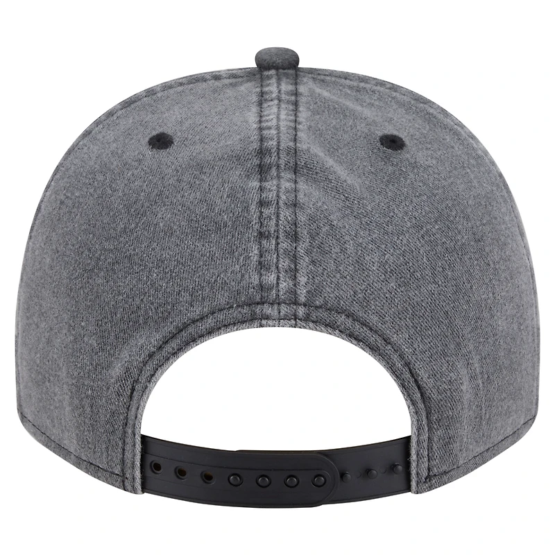 Men's New Era  Charcoal Cleveland Cavaliers Throwback Washed Pre-Curved 9FIFTY Snapback Hat