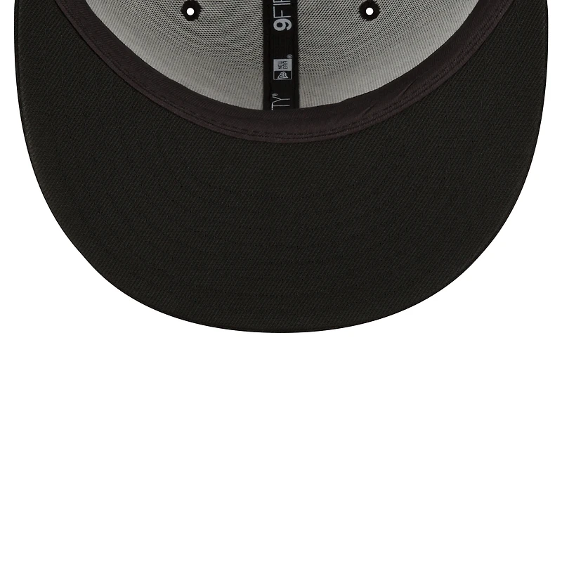 Men's New Era Cleveland Cavaliers Black & White 9FIFTY Snapback Hat