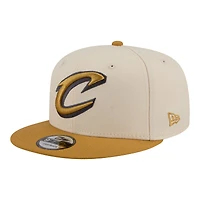 Men's New Era  Cream/Tan Cleveland Cavaliers Two-Tone Color Pack 9FIFTY Snapback Hat