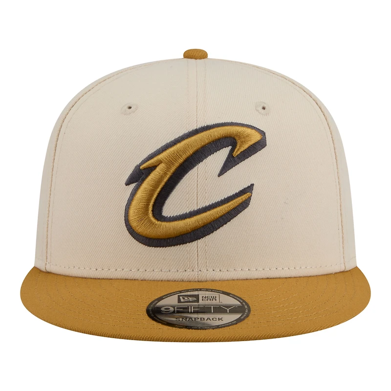 Men's New Era Cream/Tan Cleveland Cavaliers Two-Tone Color Pack 9FIFTY Snapback Hat