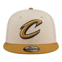 Men's New Era  Cream/Tan Cleveland Cavaliers Two-Tone Color Pack 9FIFTY Snapback Hat