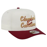 Men's New Era Cream/Wine Cleveland Cavaliers Chainstitch 9FIFTY A-Frame Snapback Hat