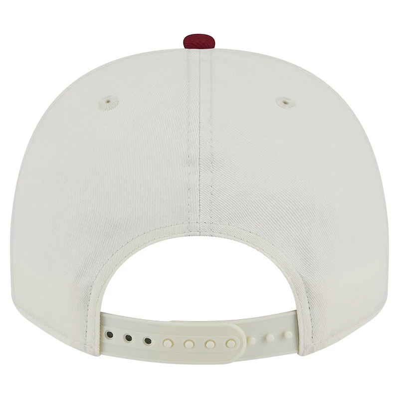 Men's New Era Cream/Wine Cleveland Cavaliers Chainstitch 9FIFTY A-Frame Snapback Hat