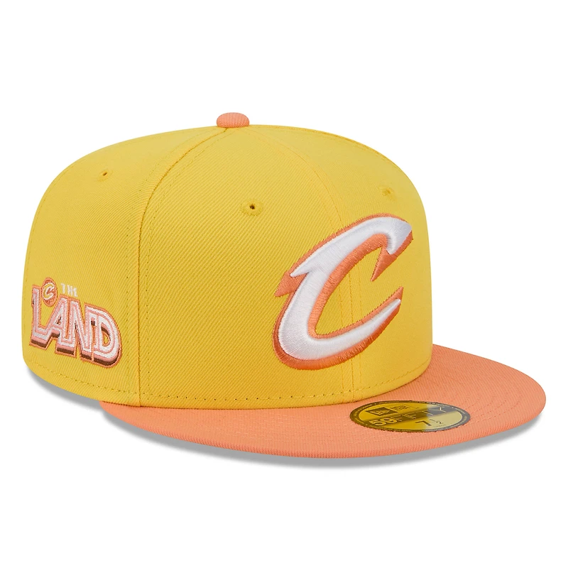 Men's New Era Gold Cleveland Cavaliers 2025/26 City Edition Alternate 59FIFTY Fitted Hat