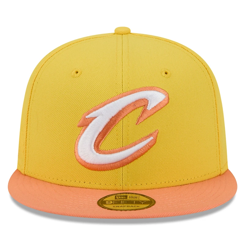 Casquette snapback New Era Gold Cleveland Cavaliers 2025/26 City Edition Alternate 9FIFTY pour homme