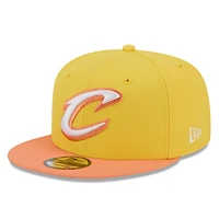 Casquette snapback New Era Gold Cleveland Cavaliers 2025/26 City Edition Alternate 9FIFTY pour homme