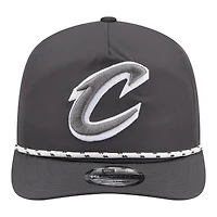 Men's New Era Graphite Cleveland Cavaliers Tonal Rope 19TWENTY Adjustable Hat