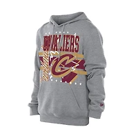Men's New Era  Heather Gray Cleveland Cavaliers Injection Sport Classics Fleece Hoodie
