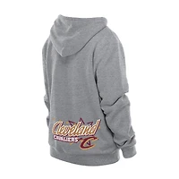 Men's New Era  Heather Gray Cleveland Cavaliers Injection Sport Classics Fleece Hoodie