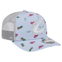 Men's New Era Light Blue/Gray Cleveland Cavaliers Adventure Aloha Pattern 9SEVENTY Stretch-Snap Hat