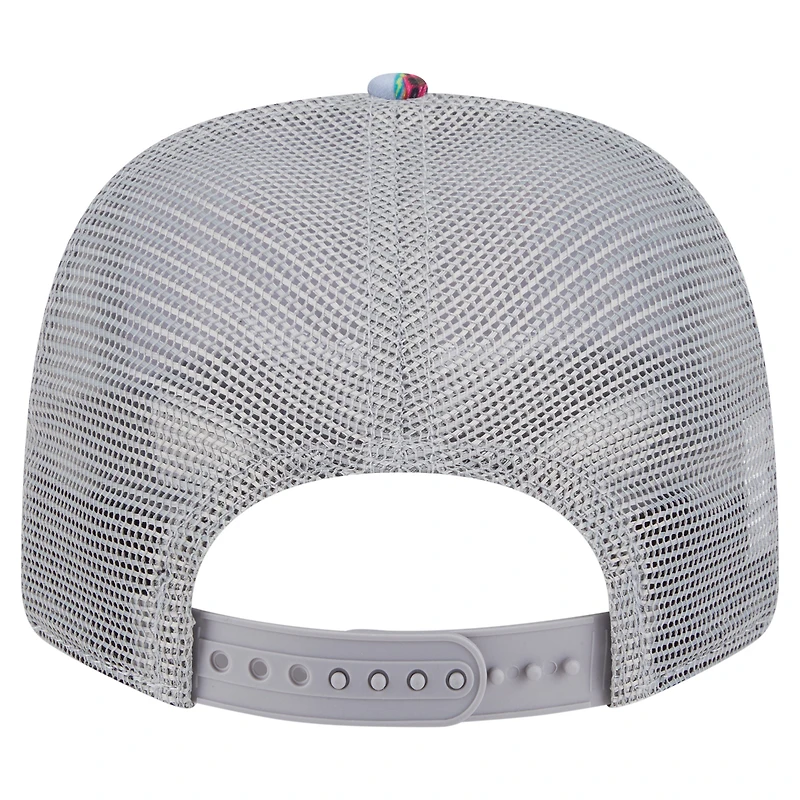 Men's New Era Light Blue/Gray Cleveland Cavaliers Adventure Aloha Pattern 9SEVENTY Stretch-Snap Hat