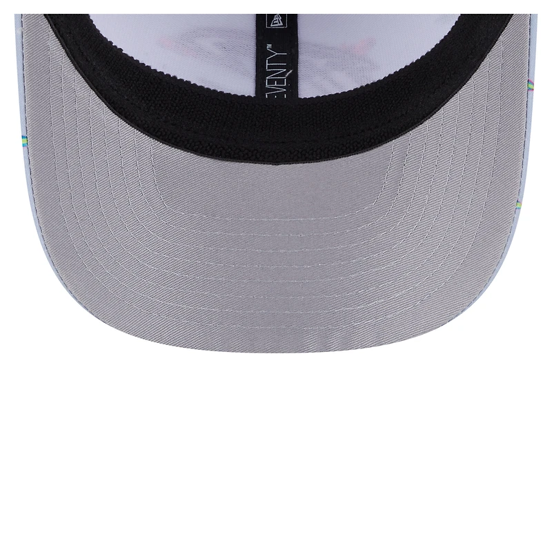 Men's New Era Light Blue/Gray Cleveland Cavaliers Adventure Aloha Pattern 9SEVENTY Stretch-Snap Hat