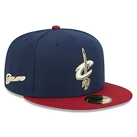 Men's New Era Navy/Red Cleveland Cavaliers 2025/26 Classic Edition Jersey Hook 59FIFTY Fitted Hat