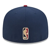 Men's New Era Navy/Red Cleveland Cavaliers 2025/26 Classic Edition Jersey Hook 59FIFTY Fitted Hat