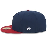 Men's New Era Navy/Red Cleveland Cavaliers 2025/26 Classic Edition Jersey Hook 59FIFTY Fitted Hat