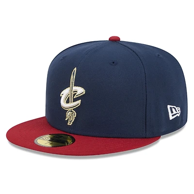 Men's New Era Navy/Red Cleveland Cavaliers 2025/26 Classic Edition Jersey Hook 59FIFTY Fitted Hat