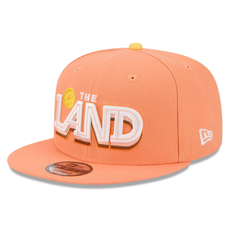 Casquette snapback New Era orange Cleveland Cavaliers 2025/26 City Edition 9FIFTY pour homme