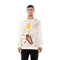 Sweat-shirt New Era beige Cleveland Cavaliers édition City 2025/26 pour homme