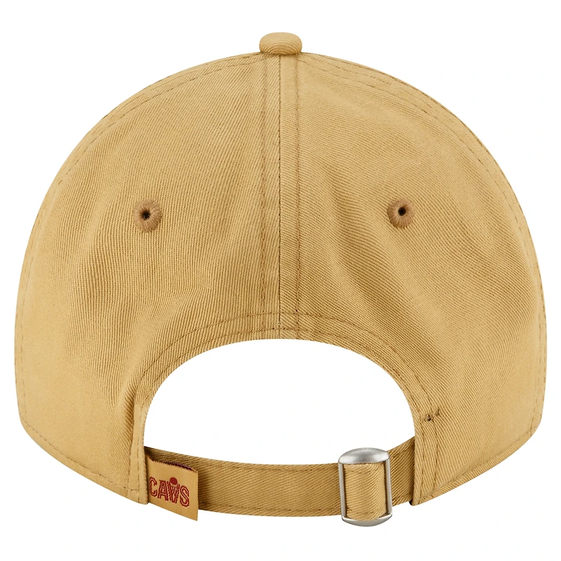 Men's New Era Tan Cleveland Cavaliers Team 2.0 9TWENTY Adjustable Hat