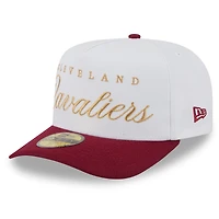 Men's New Era White/Wine Cleveland Cavaliers 2025 NBA Draft A-Frame 59FIFTY Fitted Hat