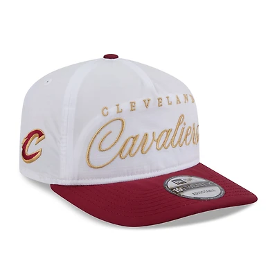 Men's New Era White/Wine Cleveland Cavaliers 2025 NBA Draft On-Stage Nylon 19TWENTY Adjustable Hat