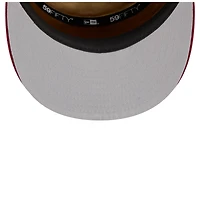 Men's New Era  White/Wine Cleveland Cavaliers 2025 NBA Tip Off Split Panel 59FIFTY Fitted Hat