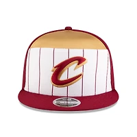 Men's New Era  White/Wine Cleveland Cavaliers 2025 NBA Tip Off Split Panel 9FIFTY Snapback Hat