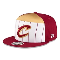Men's New Era  White/Wine Cleveland Cavaliers 2025 NBA Tip Off Split Panel 9FIFTY Snapback Hat