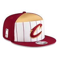 Men's New Era  White/Wine Cleveland Cavaliers 2025 NBA Tip Off Split Panel 9FIFTY Snapback Hat