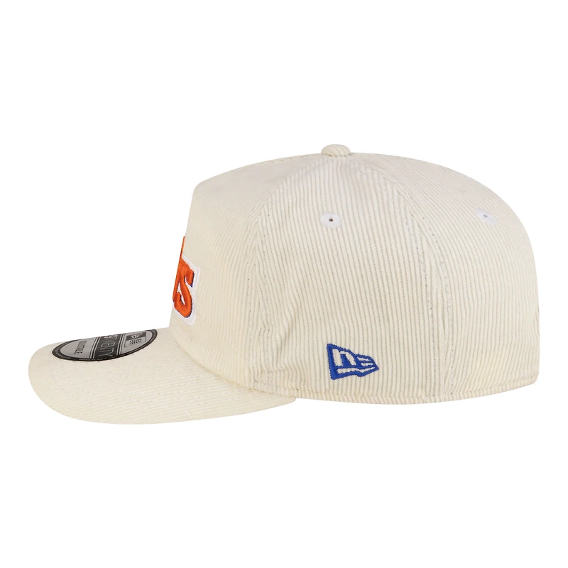 Men's New Era White Cleveland Cavaliers 19TWENTY 80s Chrome Corduroy Adjustable Hat