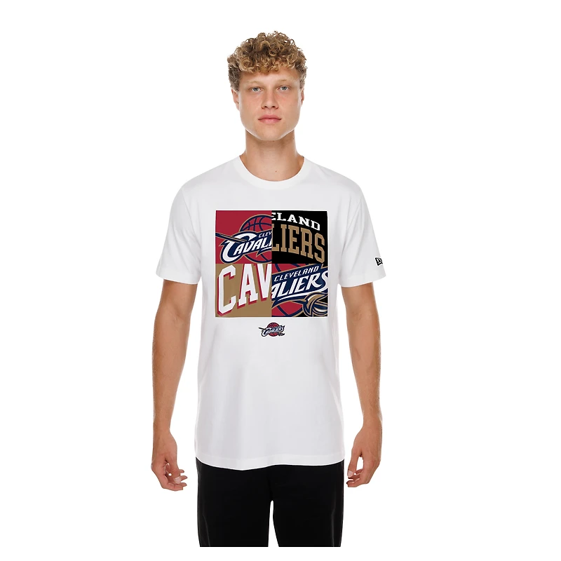 Men's New Era  White Cleveland Cavaliers Block Logo T-Shirt