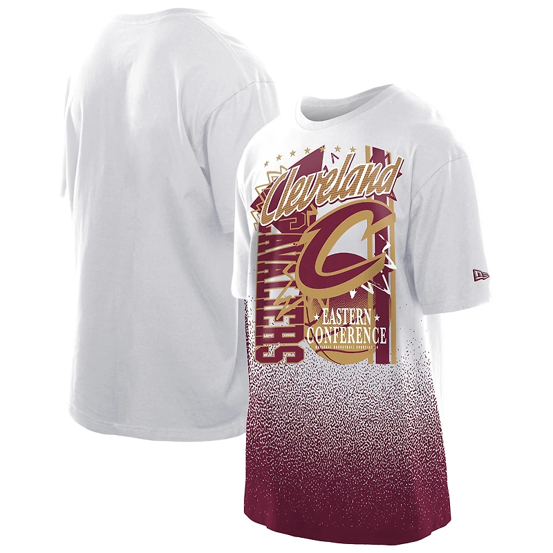 T-shirt blanc New Era Cleveland Cavaliers Injection Sport Classics pour homme