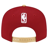 Men's New Era Wine/Gold Cleveland Cavaliers Official Team Color 2Tone 9FIFTY Snapback Hat