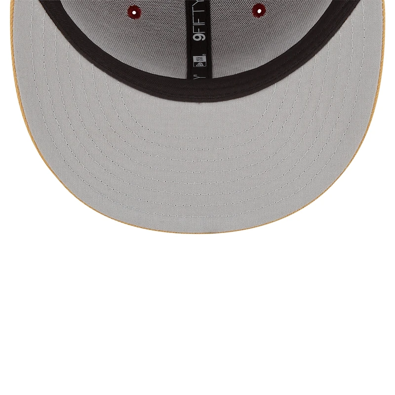 Men's New Era Wine/Gold Cleveland Cavaliers Official Team Color 2Tone 9FIFTY Snapback Hat