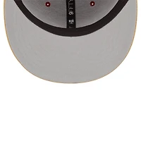 Men's New Era Wine/Gold Cleveland Cavaliers Official Team Color 2Tone 9FIFTY Snapback Hat