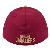 Men's New Era  Wine/Gold Cleveland Cavaliers Rope Two-Tone M-Crown A-Frame 39THIRTY Flex Hat