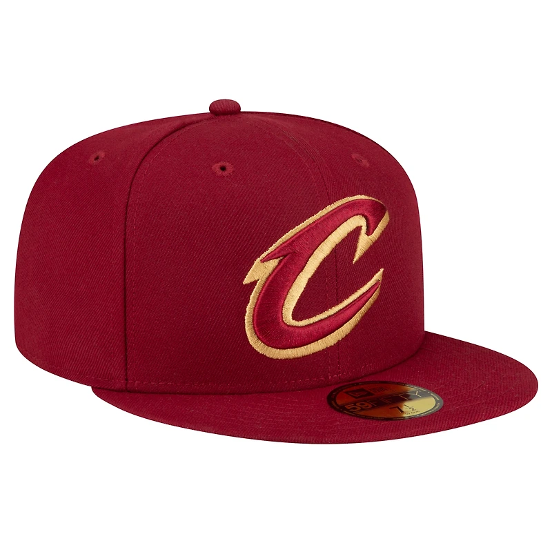 NWE CAVS WINE NEW NBA OFFICIAL TEAM COLOR 59FIFTY HATMENHIC