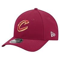 Casquette ajustable New Era 9FORTY Stock M-Crown pour homme, couleur vin, Cleveland Cavaliers