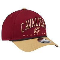 Casquette ajustable New Era 9FORTY A-Frame M-Crown pour homme, couleur vin, Cleveland Cavaliers